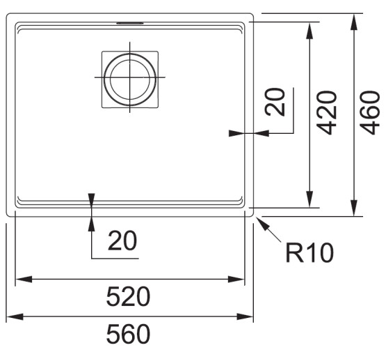 Кухонна мийка Franke KUBUS 2 KNG 110-52 (125.0517.041) гранітна - монтаж під стільницю - колір Сахара - (коландер та коврик Rollmat у комплекті)