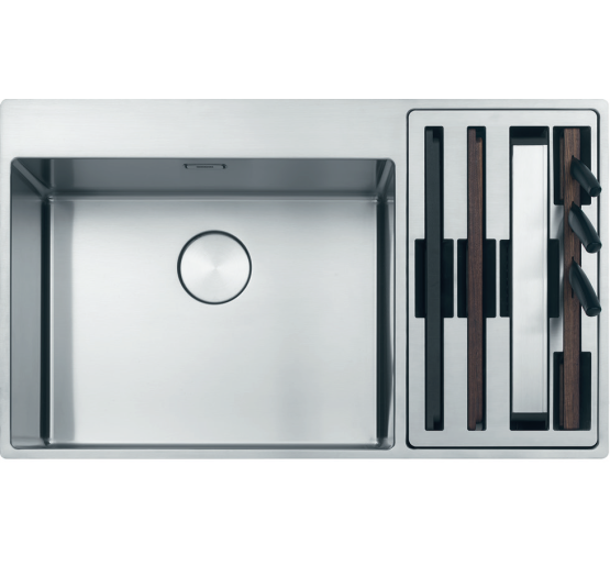 Кухонная мойка Franke BWX 220-54-27 TL WCR (127.0538.260) малая чаша слева, нержавеющая сталь - монтаж врезной или в уровень со столешницей - полированная