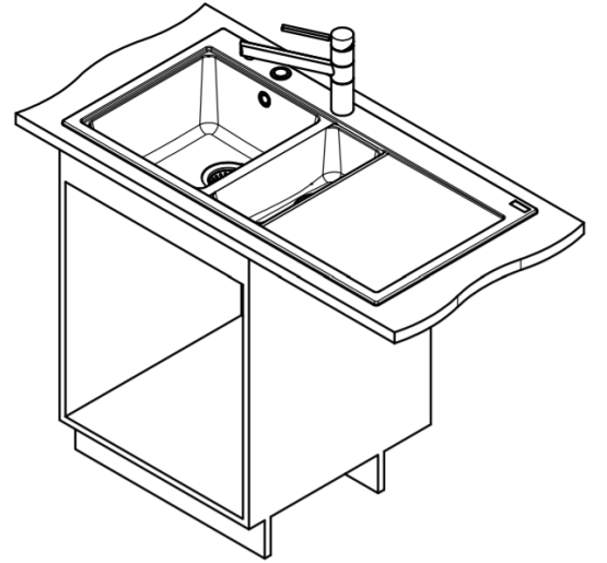 Кухонна мийка Franke Mythos MTG 651, крило зліва (114.0594.807) гранітна - врізна - колір Онікс