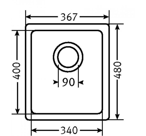 Кухонна мийка Franke Kubus KBG 110-34 (125.0073.029) гранітна - монтаж під стільницю - колір Сахара