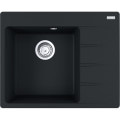 Кухонна мийка Franke Centro CNG 611-62 TL (114.0630.458) гранітна - врізна - крило праворуч - колір Чорний матовий