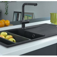 Кухонна мийка Franke Urban UBG 611-100 XL (114.0574.931) гранітна - врізна - оборотна - колір Онікс - (пластиковий коландер у комлекті)