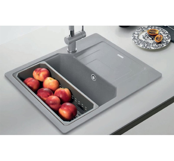 Кухонна мийка Franke Urban UBG 611-100 XL (114.0574.931) гранітна - врізна - оборотна - колір Онікс - (пластиковий коландер у комлекті)