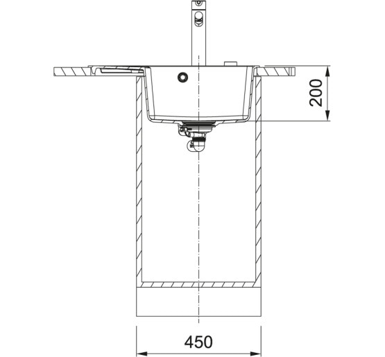 Кухонная мойка Franke Centro CNG 611-62 TL (114.0630.458) гранитная - врезная - крыло справа - цвет Черный матовый