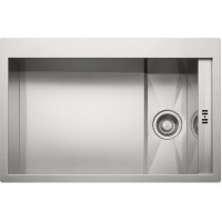 Кухонная мойка Franke Crystal Line CLV 210 (127.0306.327) полированная - монтаж врезной или в уровень со столешницей - нержавеющая сталь / Черное стекло