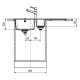 Кухонная мойка Franke Mythos MTG 651-100, крыло справа (114.0594.824) гранитная - врезная - цвет Серый камень
