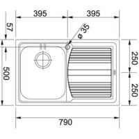 Кухонна мийка Franke Logica Line LLX 611-79 (101.0381.806) нержавіюча сталь - врізна - полірована чаша справа