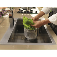 Кухонная мойка Franke Crystal Line CLV 210 (127.0306.381) полированная - монтаж врезной или в уровень со столешницей - нержавеющая сталь / Белое стекло