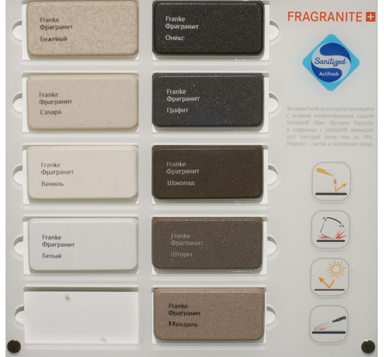 Кухонна мийка Franke Mythos MTG 611, крило зліва (114.0502.866) гранітна - врізна - колір Білий