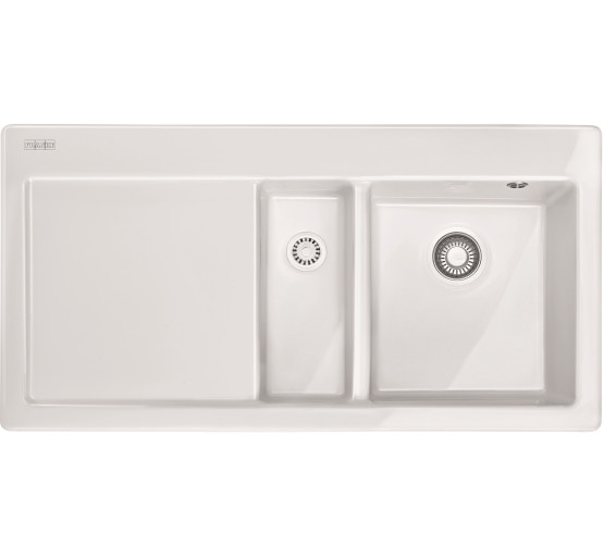 Кухонна мийка Franke Mythos MTK 651-100 (124.0335.709) керамічна - врізна - колір Білий крило зліва