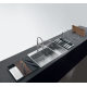 Кухонная мойка Franke Box Center BWX 220-41-27 (127.0579.559) малая чаша справа нержавеющая сталь - монтаж врезной или в уровень со столешницей - полированная