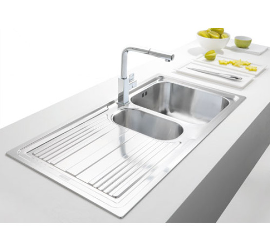 Кухонна мийка Franke Logica Line LLL 651 (101.0381.837) нержавіюча сталь - врізна - декорована чаша зліва
