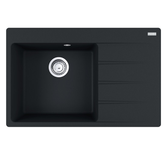 Кухонна мийка Franke Centro CNG 611-78 TL (114.0630.474) гранітна - врізна - крило праворуч - колір Чорний матовий