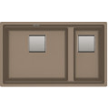 Кухонная мойка Franke KUBUS 2 KNG 120 (125.0517.123) гранитная - монтаж под столешницу - цвет Миндаль - (коландер и коврик Rollmat в комплекте)