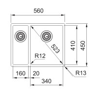 Кухонная мойка Franke Box BXX 260 / 160-34-16 (127.0369.916) нержавеющая сталь - монтаж врезной, в уровень либо под столешницу - полированная