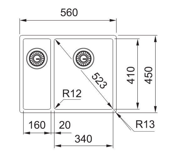 Кухонна мийка Franke Box BXX 260 / 160-34-16 (127.0369.916) нержавіюча сталь - монтаж врізний, у рівень або під стільницю - полірована