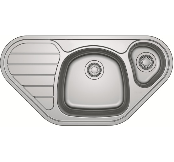 Кухонна мийка Franke Spark SKL 651-E (101.0510.150) нержавіюча сталь - врізна - кутова - декорована