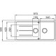 Кухонна мийка Franke Basis BFG 651 (114.0205.032) гранітна - врізна - оборотна - колір Онікс