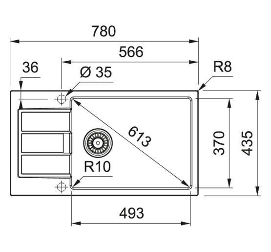 Кухонна мийка Franke Sirius 2.0 S2D Slim 611-78 XL (143.0627.386) з тектонайта - врізна - оборотна - колір Маскарпоне (2 отвори)