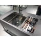 Кухонная мойка Franke BWX 220-54-27 TL WCR (127.0538.259) малая чаша справа нержавеющая сталь - монтаж врезной или в уровень со столешницей - полированная