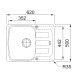 Кухонна мийка Franke Antea AZG 611-62 (114.0499.163) гранітна - врізна - оборотна - колір Білий