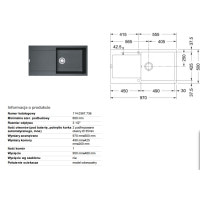 Кухонная мойка Franke MARIS MRG 611-97 XL grafit 970x500 (114.0367.736)