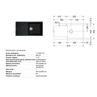 Кухонная мойка Franke MARIS MRG 611-97 XL onyx 970x500 (114.0367.737)