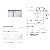 Кухонна мийка Franke PLANAR PPX 251 1000x512 (127.0203.467)