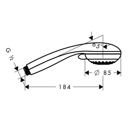 Душовий набір Hansgrohe Crometta 85 Vario (0.65m) хром (27763000)
