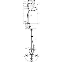 Душова система Hansgrohe Raindance Select S 240 Showerpipe з термостатом (27117000)