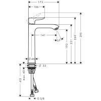 Смеситель для раковины Hansgrohe Metris хром (31185000)