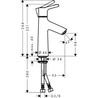 Смеситель для умывальника Hansgrohe Talis S хром (72021000) 