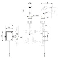 Сенсорний змішувач для раковини Imprese KROK SE хром (05500) 