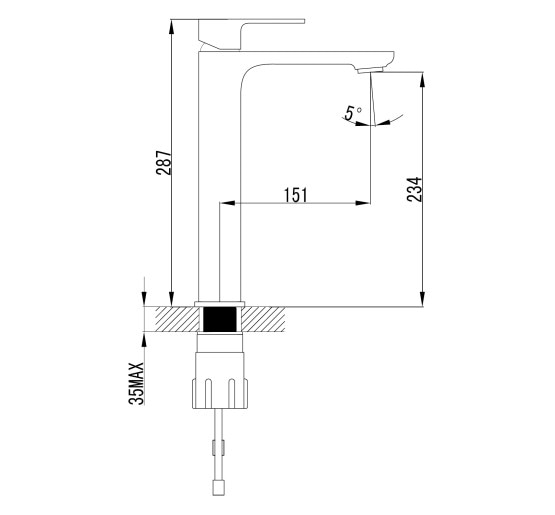Змішувач для раковини Imprese BILOVEC хром (05255-H) 