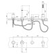 Змішувач врізний на 4 отвори для ванни Imprese BRENTA нікель (ZMK081906050) 