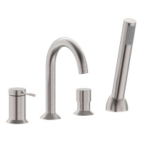 Змішувач врізний на 4 отвори для ванни Imprese BRENTA нікель (ZMK081906050) 