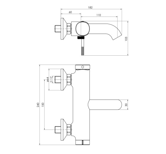 Змішувач для ванни Imprese BRENTA хром (ZMK071901040) 
