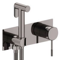 Набір гігієнічний з змішувачем прихованого монтажу Imprese BRENTA графіт хром (ZMK091908122) 