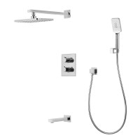 Комплект прихованого монтажу для душу і ванни з термостатом Imprese CENTRUM VR хром (VR-51400) 