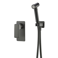 Набір гігієнічний з змішувачем прихованого монтажу Imprese GRAFIKY графіт хром (ZMK041807120) 