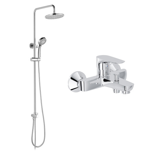 Комплект змішувач для ванни і душу з душовою системою Imprese MODUS хром (SET20220122)