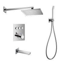 Комплект прихованого монтажу для душу і ванни з термостатом Imprese SMART CLICK хром (ZMK101901229) 