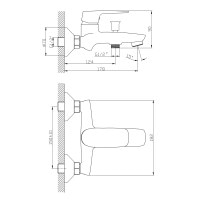 Змішувач для ванни Imprese STRELA хром (f03208301AA) 