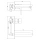 Змішувач прихованого монтажу для раковини Imprese Breclav хром/білий (VR-05245W)
