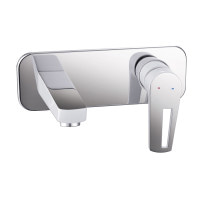 Змішувач прихованого монтажу для раковини Imprese Breclav хром/білий (VR-05245W)