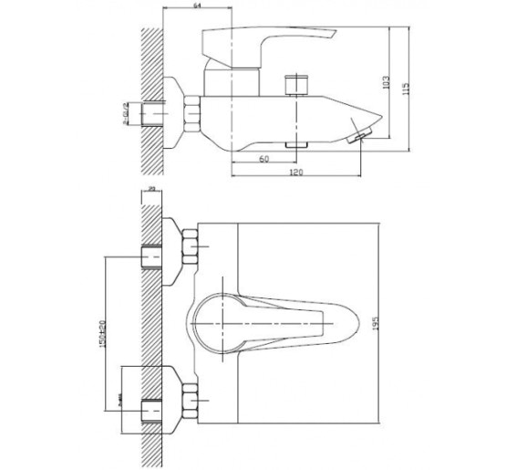 Набір змішувачів для ванни IMPRESE Horak (05170 + 10170 + R670SD + 1115 + W100SL1C) 