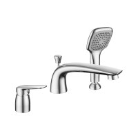 Змішувач врізний на 3 отвори для ванни Imprese Praha New хром (85030)