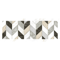 Декор InterCerama Axon сіра 15x40 (Д229071) 