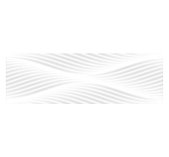 плитка InterCerama Black White белая ректифицированная рельефная 25x80 (2580201061/P)