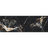декор InterCerama Dark marble чорна 30x90 (Д210082) 